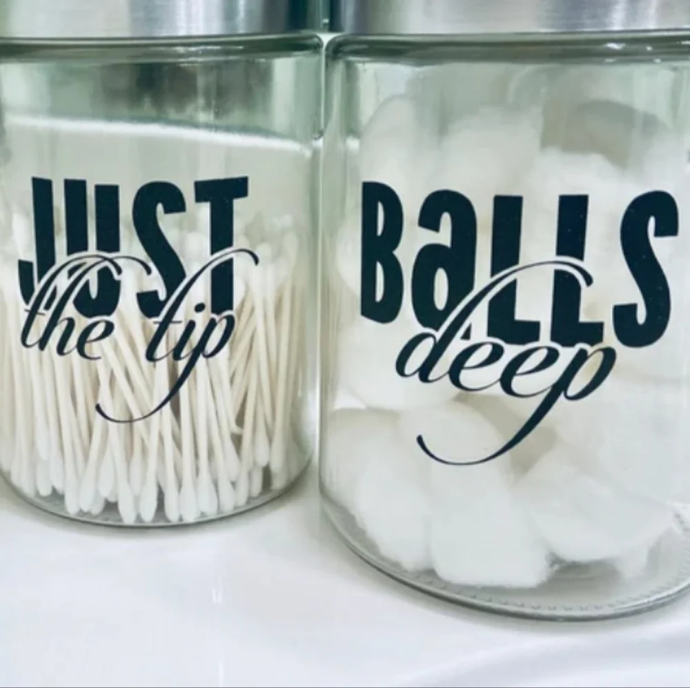 Cotton ball & Q-tip canisters